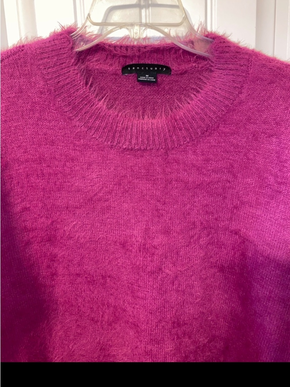NWOT Sanctuary Fuzzy Pullover Sweater - Hot Pink M